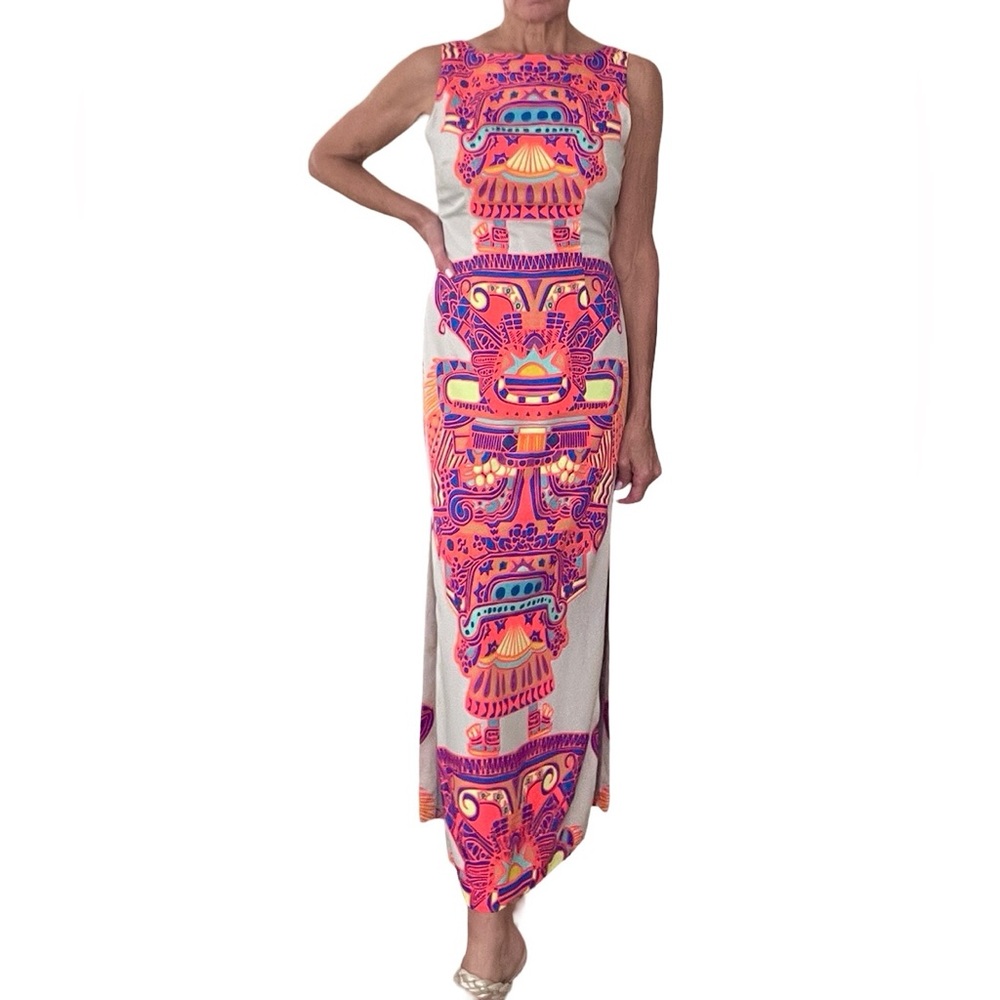 Mara Hoffman Pink and Orange Maxi Dress